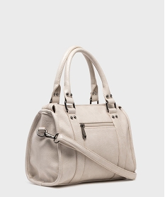 sac a main verni mat a clous et bandouliere amovible femme beige sacs a mainL583001_2