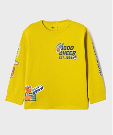 GEMO Sweat à rayures avec message garçon jaune standard