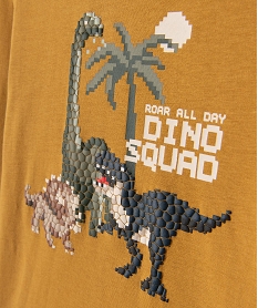 GEMO Tee-shirt manches longues avec motif dinosaures garçon Orange