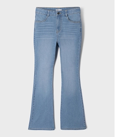 GEMO Jean flare en denim stretch à taille haute fille bleu standard