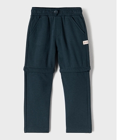 GEMO Pantalon de jogging 2-en-1 transformable en bermuda garçon Vert