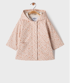 GEMO Imperméable chaudement doublé en matière déperlante bébé fille Rose