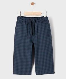 GEMO Pantalon à carreaux en coton doublé bébé garçon - LuluCastagnette Bleu