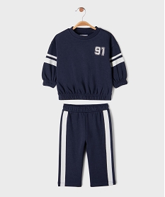 GEMO Ensemble 2 pièces sweat + pantalon de jogging bébé garçon Bleu