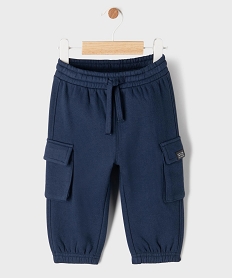 GEMO Jogging cargo en molleton doux bébé garçon Bleu