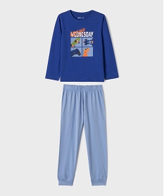 GEMO Pyjama en coton à motifs streetwear garçon bleu standard