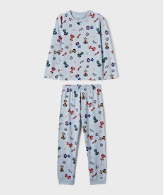 GEMO Pyjama en coton à motifs voitures de courses garçon Bleu