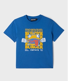 GEMO Tee-shirt manches courtes motif burger garçon - Fortnite Bleu