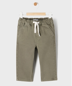 GEMO Pantalon en coton stretch bébé garçon kaki standard