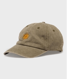 GEMO Casquette en toile denim avec soleil brodé femme Vert