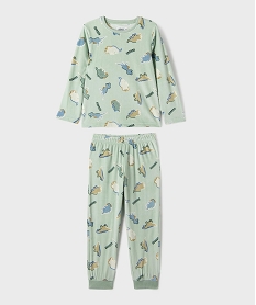 GEMO Pyjama en velours 2 pièces imprimé dinosaures garçon Vert
