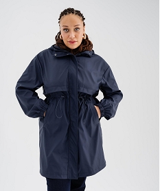 GEMO Manteau imperméable femme grande taille Bleu