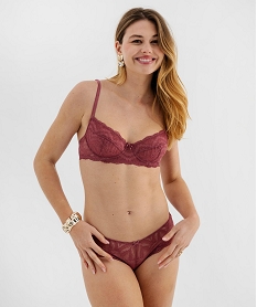 GEMO Soutien-gorge corbeille en dentelle avec armatures bonnets souples Violet