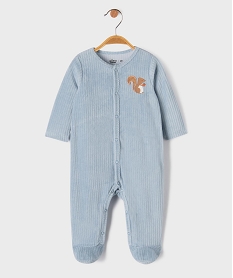 GEMO Pyjama dors-bien en velours côtes plates bébé bleu standard