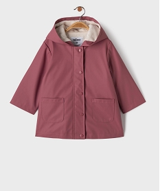 GEMO Imperméable chaudement doublé en matière déperlante bébé fille rose standard