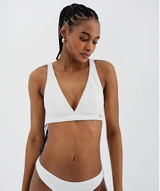 GEMO Haut de maillot de bain triangle à bretelles multipositions femme - LuluCastagnette blanc standard