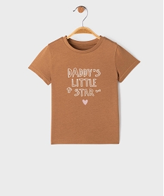 GEMO Tee-shirt à message bébé garçon marron standard