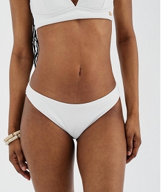 GEMO Bas de maillot de bain en maille gaufrée femme - LuluCastagnette blanc standard