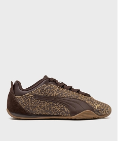 GEMO Tennis à fine semelle imprimé léopard femme - Puma marron fonce