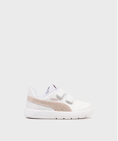 GEMO Baskets à scratch et détails pailletés bébé fille - Puma blanc standard