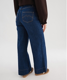 GEMO Jean palazzo taille haute femme Bleu