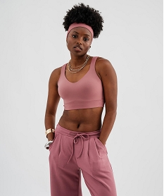 GEMO Brassière à larges bretelles avec dos travaillé rose standard