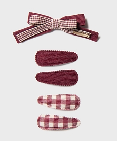 GEMO Pinces pour les cheveux fille (lot de 5) - LuluCastagnette Rouge