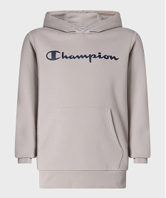 GEMO Sweat à capuche avec inscription sur le buste fille - Champion Beige