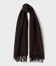 GEMO Foulard en maille plissée femme marron standard