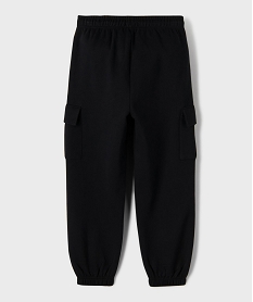 GEMO Pantalon de jogging coupe ample avec poches cargo garçon noir standard