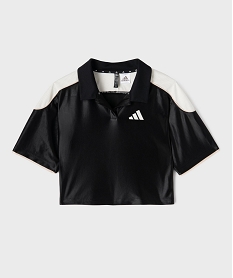 GEMO Polo court avec inscription dans le dos fille - Adidas noir standard
