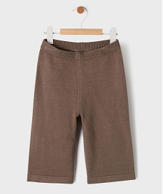 GEMO Pantalon large en maille tricotée bébé fille marron fonce
