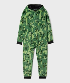 GEMO Combinaison pyjama à capuche garçon - Minecraft Vert