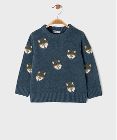 GEMO Pull col rond avec motifs renards bébé garçon Bleu