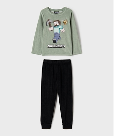 GEMO Pyjama en velours mix&match imprimé garçon - Minecraft Vert