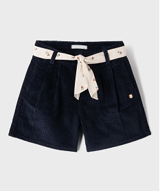 GEMO Short ample en velours côtelé fille - LuluCastagnette Bleu
