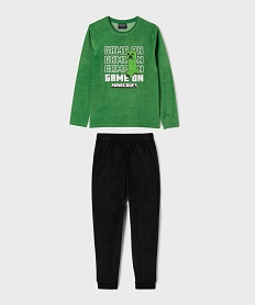 GEMO Pyjama en velours imprimé garçon - Minecraft vert standard