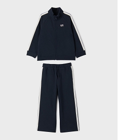 GEMO Ensemble 2 pièces sweat zippé et pantalon de jogging garçon Bleu