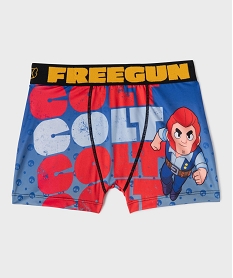GEMO Boxer en microfibre à motifs colorés garçon - Freegun x Brawl Stars Bleu