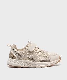 GEMO Baskets running en mesh légères et souples fille - Lovely Wings Beige