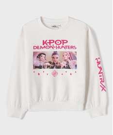 GEMO Sweat en molleton imprimé fille - KPop Demon Hunters blanc standard