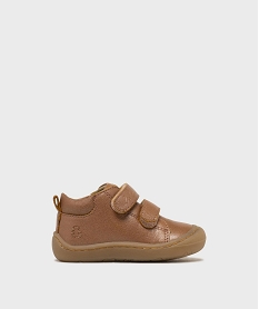 GEMO Chaussures premiers pas en cuir à scratch bébé fille - LuluCastagnette Rose