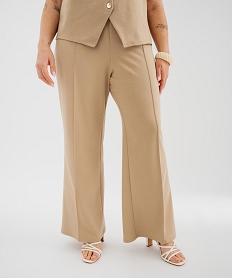 GEMO Pantalon ample et souple femme grande taille beige standard