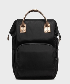 GEMO Sac à dos spécial ordinateur avec touches métallisées femme noir standard