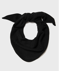 GEMO Echarpe en maille forme bandana femme noir standard