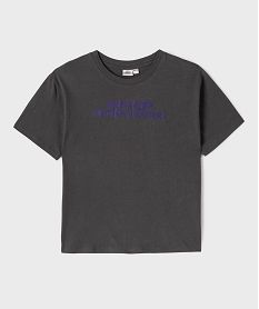 GEMO Tee-shirt manches courtes avec motif devant et dos fille - K-Pop Demon Hunters Gris