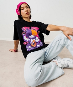 GEMO Tee-shirt imprimé col rond fille - FORTNITE noir standard
