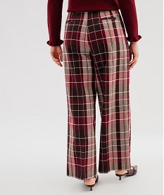 GEMO Pantalon souple wide leg femme Rouge