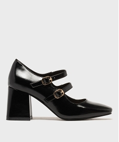GEMO Babies à talon haut trapèze et bout carré femme - LuluCastagnette noir standard