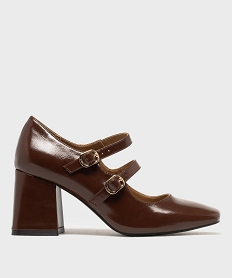GEMO Babies à talon haut trapèze et bout carré femme - LuluCastagnette marron standard